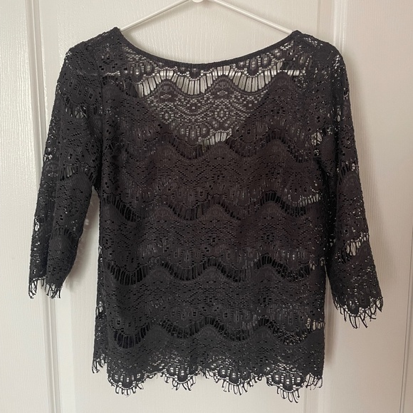 Zara grey lace top. Size M - Picture 1 of 3